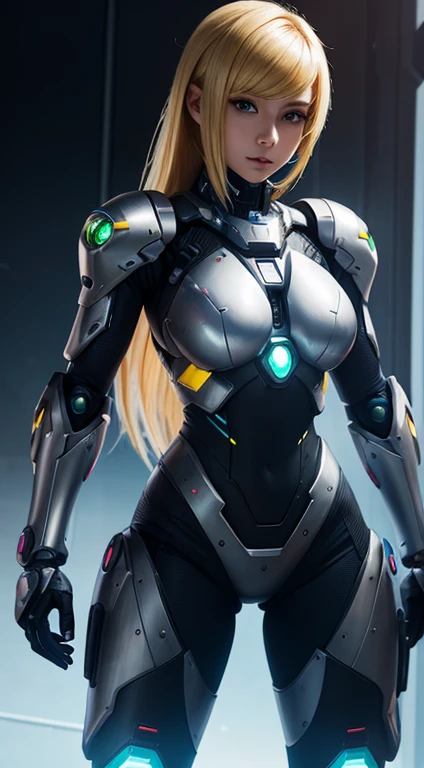 Arafed woman in futuristic suit posing for a photo, Girl wearing mecha cyber armor, prospect, As an Overwatch character, Linda Chica Cyborg, Perfect anime cyborg woman, Perfect android girl, Inspired by Marek Ocon, Impressive armor, Beautiful and attractive female cyborg, Beautiful portrait of Samus Aran, Cyber Suit, Beautiful female android!, Girl in Armor, Beautiful Armor