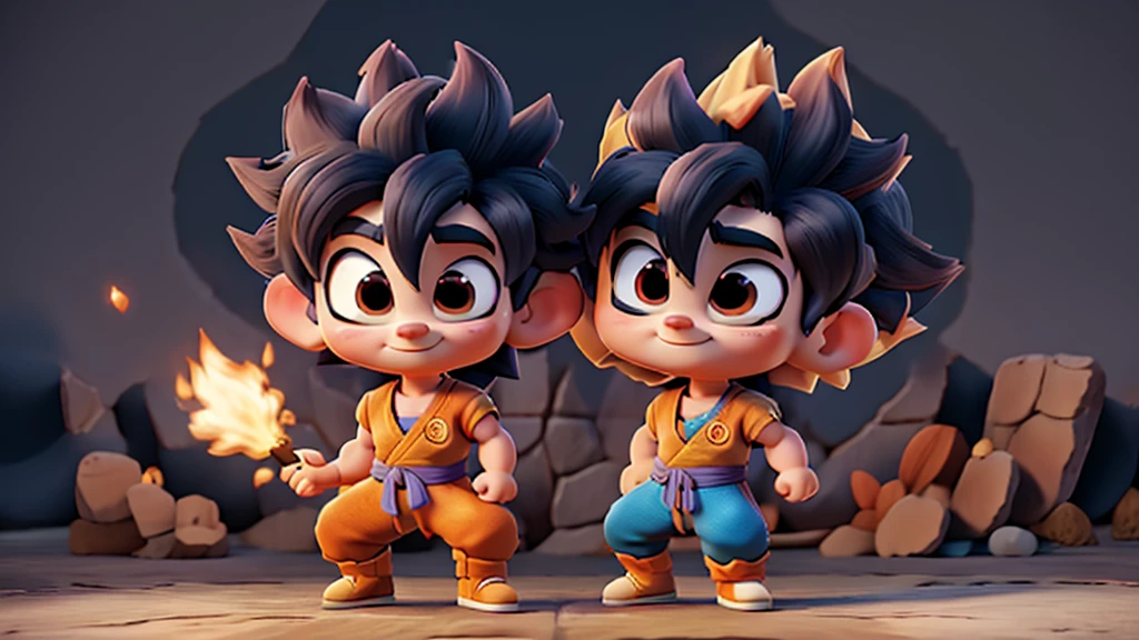 Son Goku of Dragon Ball Z like disney cartoon