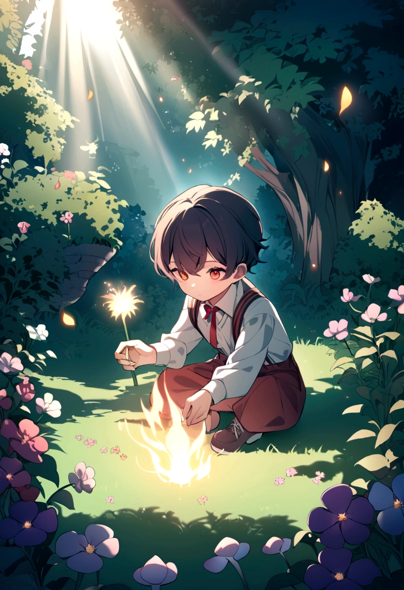 Boy in garden