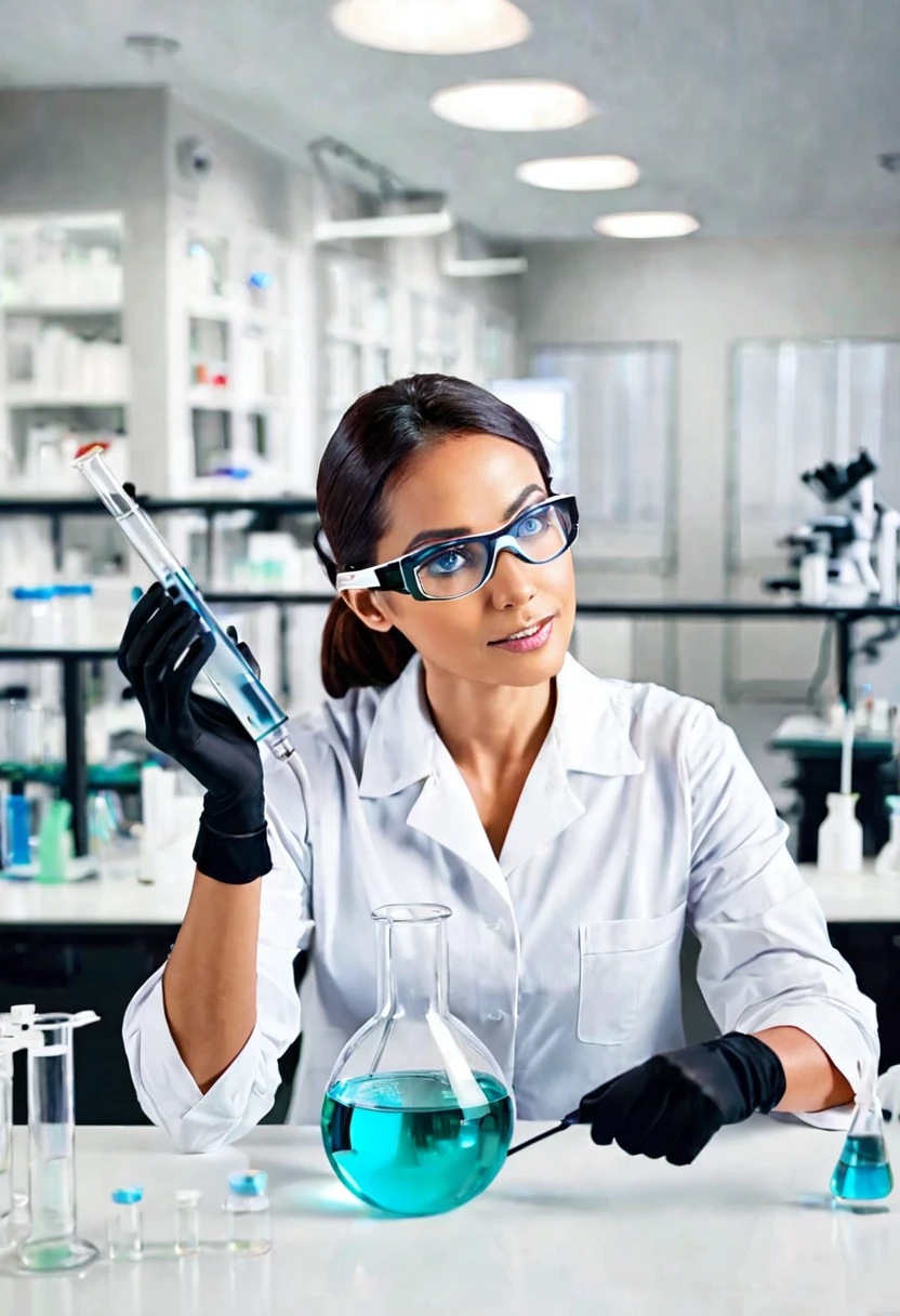 science woman lab