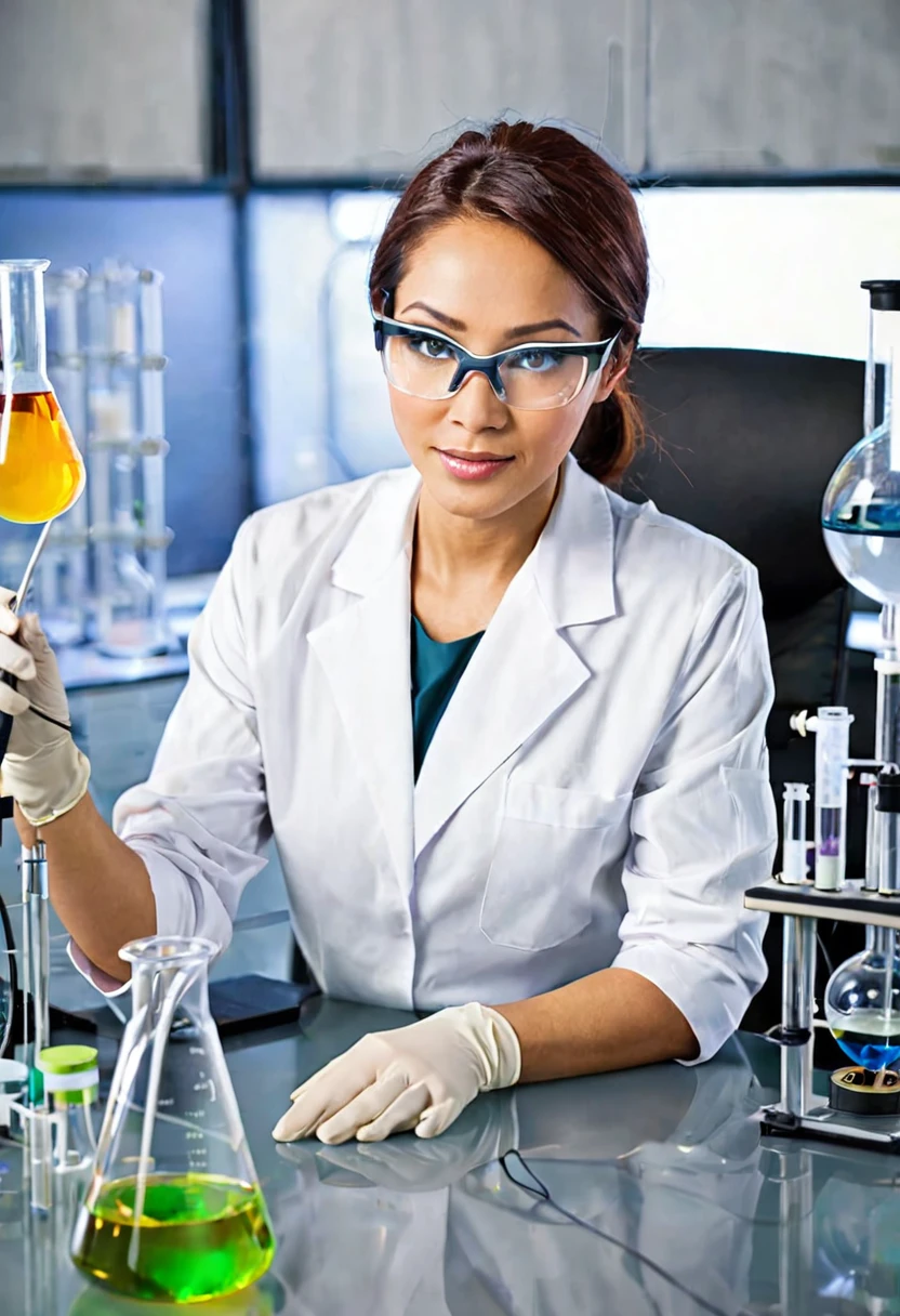 science woman lab