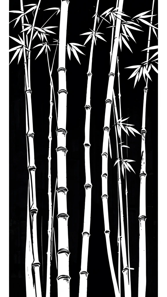 A new Chinese menu cover,The background image is a full-screen ink painting,Color black and white ink,bamboo,Textured,grace,High-end。
