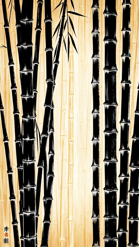 一本新中式menu封面,The background image is a full-screen ink painting,Color black and white ink,bamboo,Textured,grace,High-end。menu。