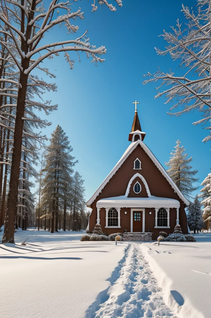 Church in winter