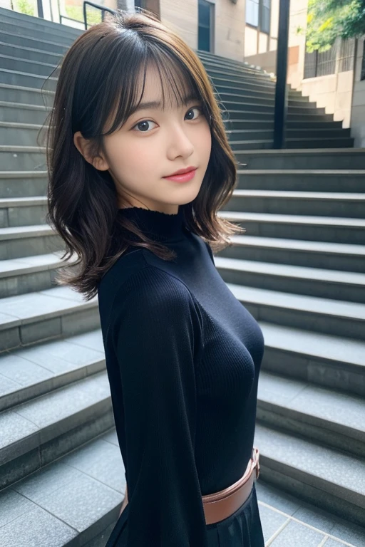 (32k,High detail,High definition、masterpiece,Attention to detail,Esbian all over,solo:1.6),RAW Photos & Realistic atmosphere,beautiful濃い青い目,Mouth details,Glossy Lips,Fine eyebrows,Soft white skin that shines in every detail,Detailed drawn eyes、Blue Eyes,とてもbeautiful目,Detailed lips、とてもbeautiful顔,Very well-formed face、A vivid face,輝くbeautiful唇, Realistic Young Gravure Idol, とてもbeautiful女子高生, ,適度にbeautiful, Young and sexy gravure idol, Young Gravure Idol, beautiful, Cute and sexy16-year-old girl生徒,Wet,Blushing,とってもbeautiful16-year-old girl,shortcut,Curly Hair,Brown shiny hair,(駅のClimbing the stairs,Climbing the stairs, My pants are on camera,beautiful 16-year-old girl生徒,レースの赤いパンティーがappear:1.7),(Loose fitting black uniform:1.6),(Sexy Body,Shapely breasts, I feel anxious and like crying,Watery eyes:1.5),(Focus on the buttocks and thighs in the back,Close-up from below,カメラを持ってClimbing the stairs,Shooting from below,Hold the skirt with your hands,appear.,Climbing the stairs an eye on the future:1.8)