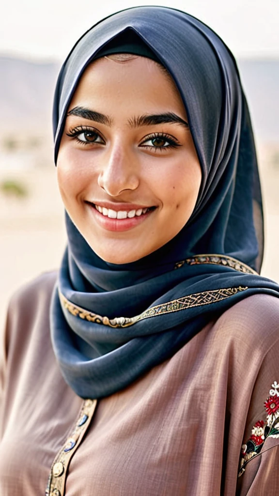 photograph, best quality, photorealistic, full body, extremely detailed, 8k, finely detail, ultra-detailed, extremely detailed, looking at viewer, a beautiful 18 year old hijabi girl, (((full body))), detailed face and eyes, smiling, detailed body, showing panties