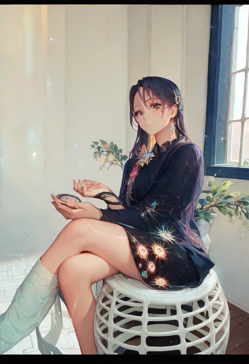 (masterpiece, top quality, best quality, official art, beautiful and aesthetic:1.2), (1girl),upper body, extreme detailed,(fractal art:1.3),colorful,highest detailed