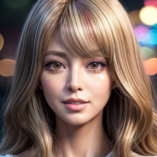 NSFW, 8k, High-level, absurd, masterpiece, best quality, primitive, very detailed CG, very detailed wallpaper, perfect lighting, Extremely detailed ((( personifying " Farrah Fawcett Majors " as a Little Girl))), MysticSight, Tyndall effect, Tyndall scattering, (Studio gray background with (Overflowing oodles Dazzling RainbowColorParticles (BokeH))), (RoundlyButts, ThighGap), (Exposed:0.4), (Assfocus with looking ahead) BREAK (Acutance:0.88), (NOGIZAKA face variations) Extremely Detailed very KAWAII face variations, perfect anatomy, Childish, CaptivatingGaze ElaboratePupils detailed Eyes with (sparkling highlights:1.28), (Voluminous LongEyelashes、GlossyRED Lips with beautiful details, RosyCheeks, Radiant PearlSkin with Transparency . { (Dynamic LifeLike expressions:1.4) | :d) }, (large eyes:-1) .
