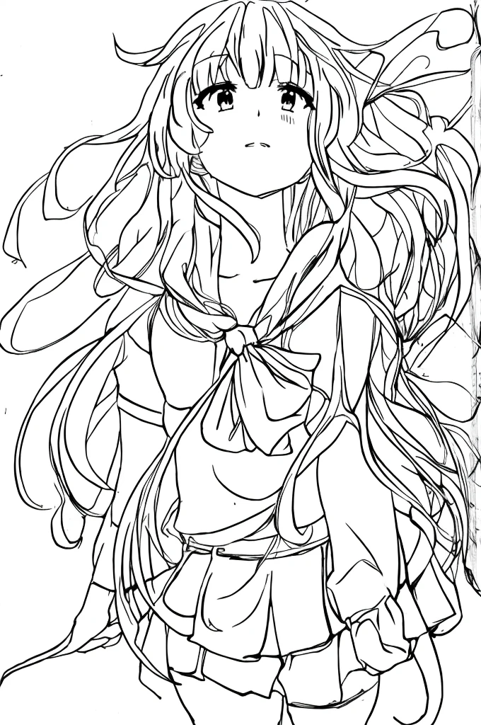 ((best quality)), ((masterpiece)), , cool random anime drawing, without any colours, professional drawing