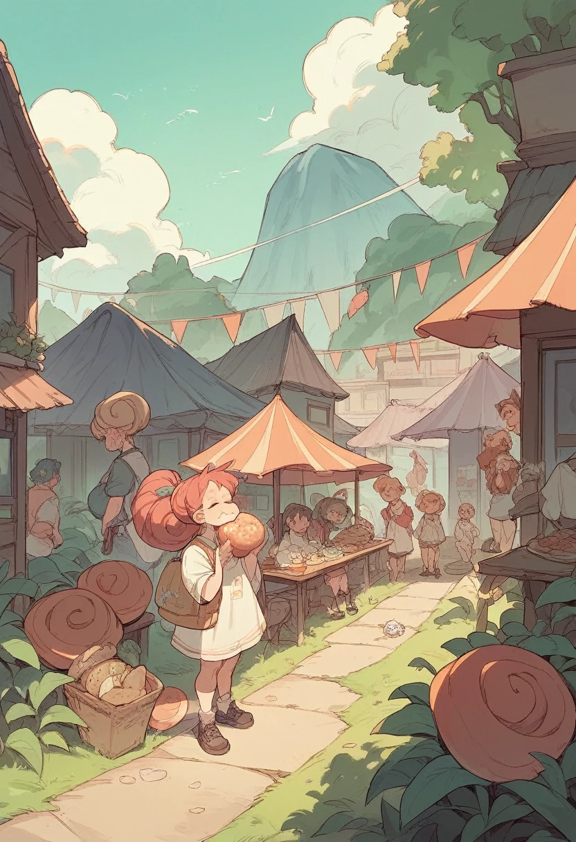 A giant snail eating people