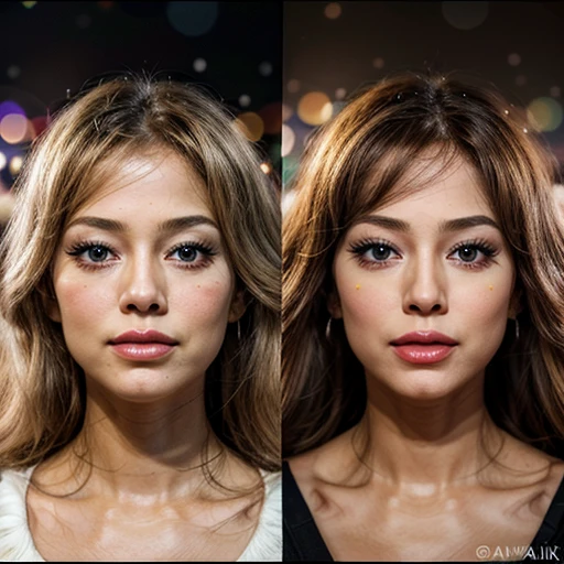NSFW, 8k, High-level, absurd, masterpiece, best quality, primitive, very detailed CG, very detailed wallpaper, perfect lighting, Extremely detailed ((( personifying " Farrah Fawcett Majors " as a ))), MysticSight, Tyndall effect, Tyndall scattering, (Studio gray background with (Overflowing oodles Dazzling RainbowColorParticles (BokeH))), (RoundlyButts, ThighGap), (Exposed:0.4), (Assfocus with looking ahead) BREAK (Acutance:0.88), (NOGIZAKA face variations) Extremely Detailed very KAWAII face variations, perfect anatomy, Childish, CaptivatingGaze ElaboratePupils detailed Eyes with (sparkling highlights:1.28), (Voluminous LongEyelashes、GlossyRED Lips with beautiful details, RosyCheeks, Radiant PearlSkin with Transparency . { (Dynamic LifeLike expressions:1.4) | :d) }, (large eyes:-1) .