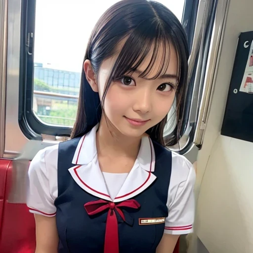 Uniform with ribbon tie