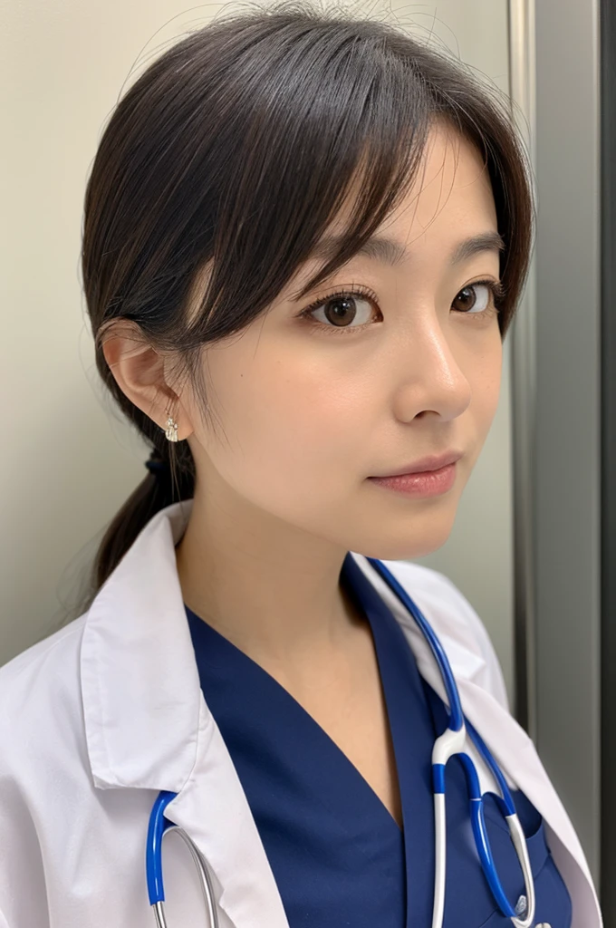 ((Highest quality)), ((masterpiece)), (detailed),Perfect Face,Japanese,Female doctor,White