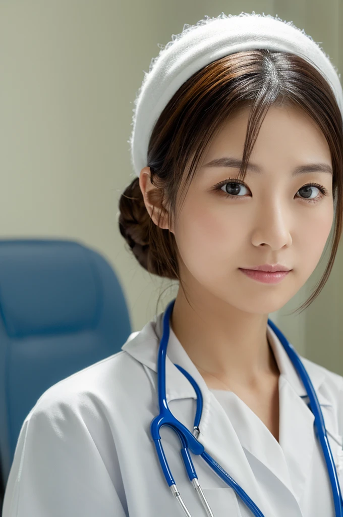 ((Highest quality)), ((masterpiece)), (detailed),Perfect Face,Japanese,Female doctor,White