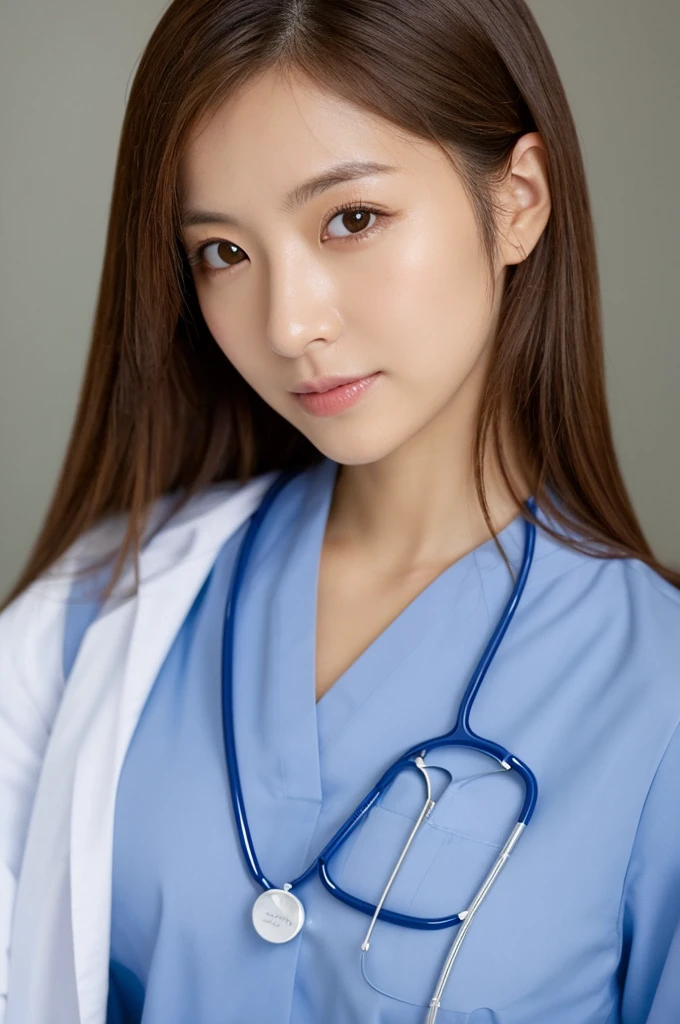((Highest quality)), ((masterpiece)), (detailed),Perfect Face,Japanese,Female doctor,White