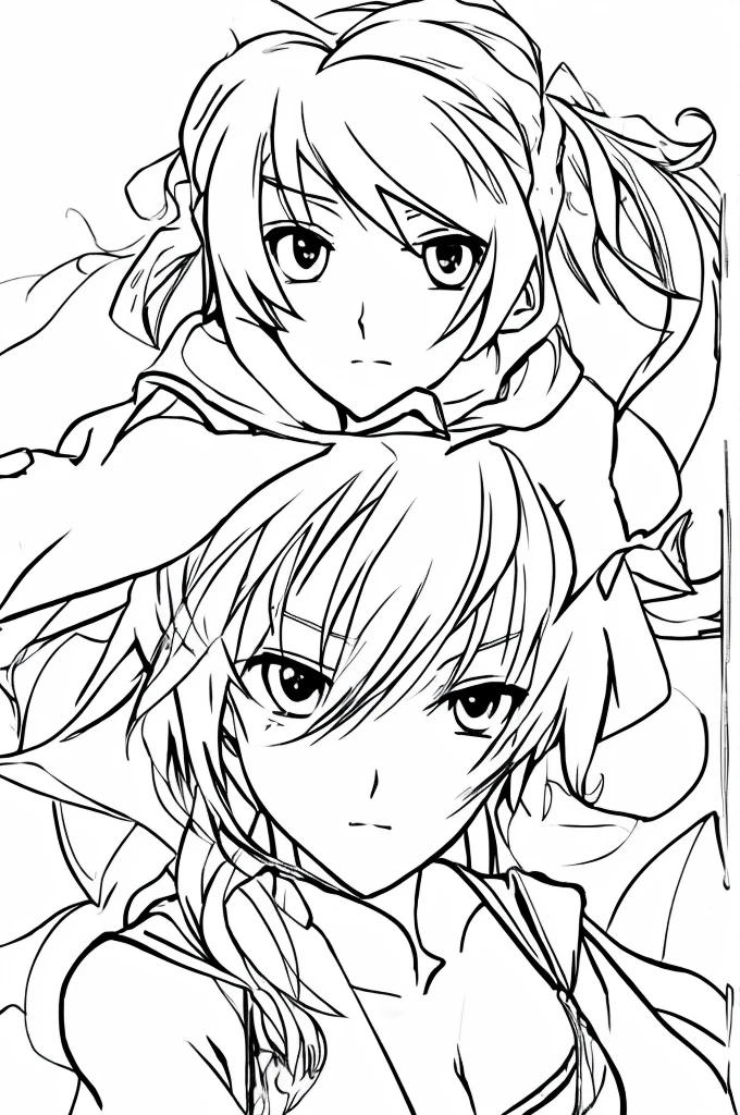 ((best quality)), ((masterpiece)), , cool random anime drawing, without any colours, professional drawing