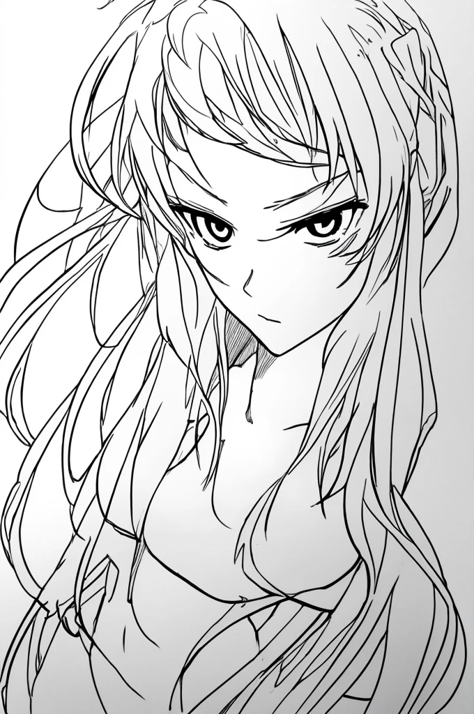((best quality)), ((masterpiece)), , cool random anime drawing, without any colours, professional drawing