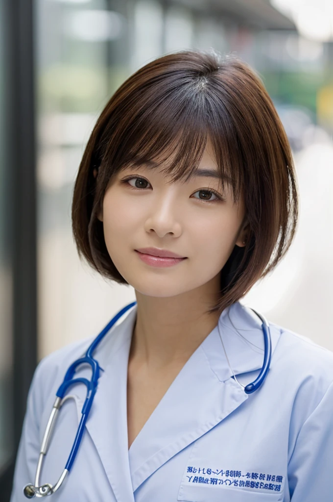 ((Highest quality)), ((masterpiece)), (detailed),Perfect Face,Japanese,Female doctor,White