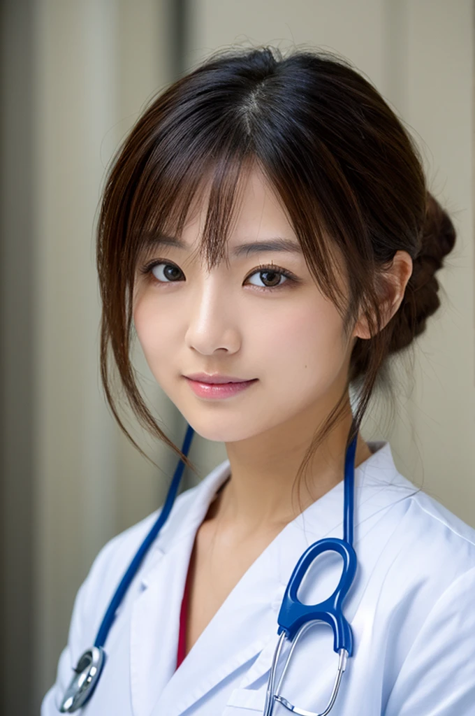 ((Highest quality)), ((masterpiece)), (detailed),Perfect Face,Japanese,Female doctor,White