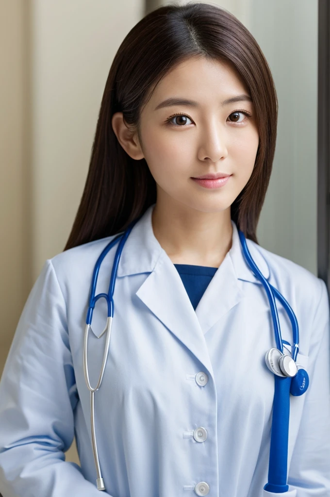 ((Highest quality)), ((masterpiece)), (detailed),Perfect Face,Japanese,Female doctor,White