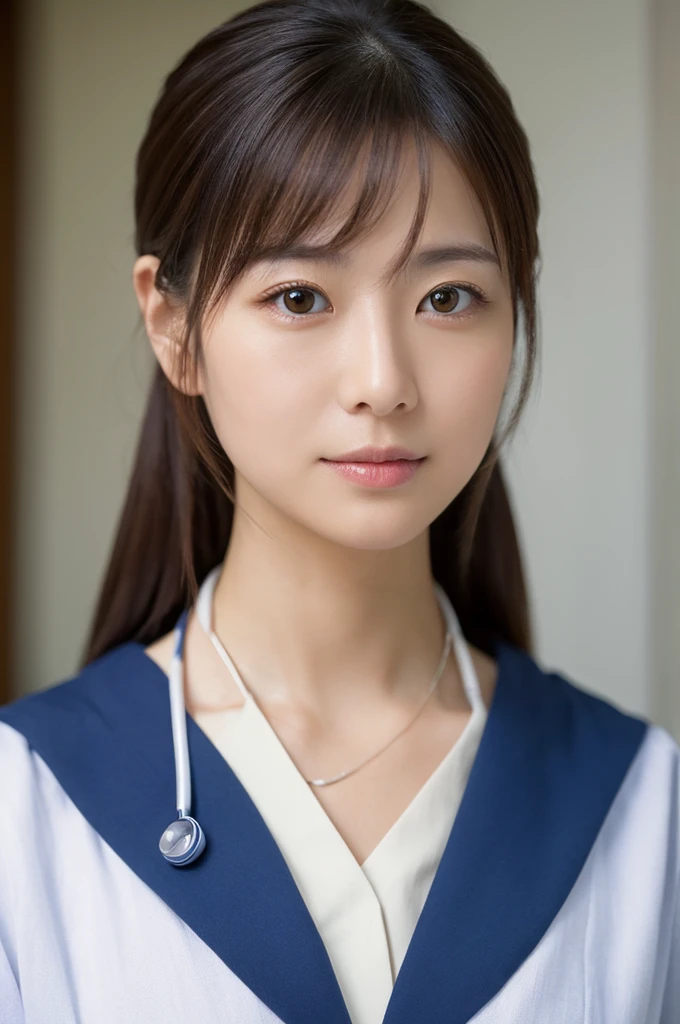 ((Highest quality)), ((masterpiece)), (detailed),Perfect Face,Japanese,Female doctor,White