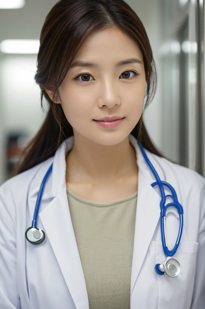 ((Highest quality)), ((masterpiece)), (detailed),Perfect Face,Japanese,Female doctor,White