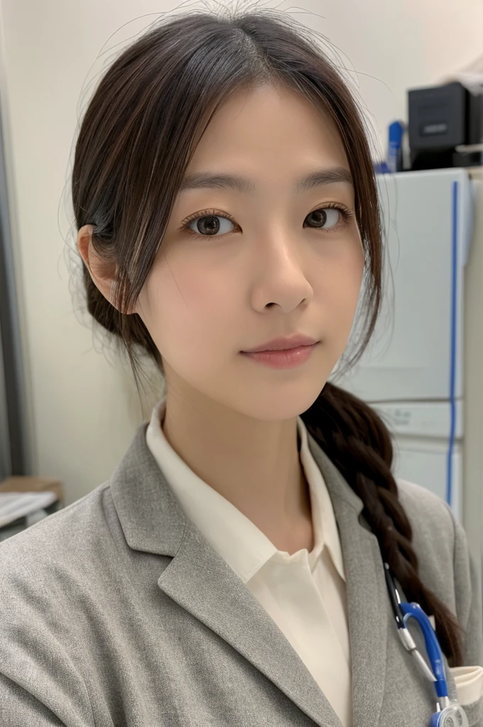 ((Highest quality)), ((masterpiece)), (detailed),Perfect Face,Japanese,Female doctor,White