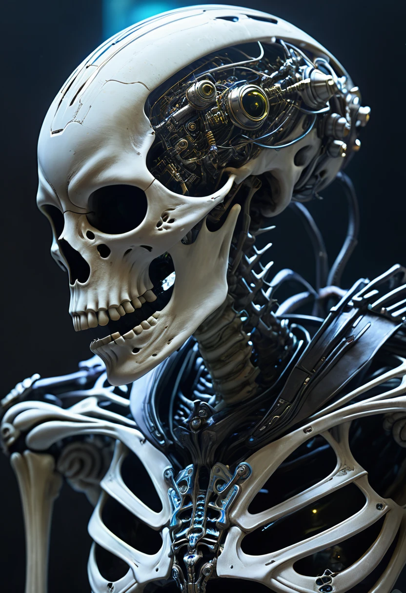Abstract style a black and orange abstract artwork piece,skeleton-like creature,ironborn,skin spikes,rib cage,3 dcoat,symmetrical design,chiseled formations,heartstone,hellish setting,nether,white human spine,stacked image,dark enclosed BREAK [large sunglasses:woman with butterfly hair:4],female android mechanical skeleton made of woven texture scales,pitch black dark background,[lemon slices:alien spaceship coming out of the clouds:6],sharp,tiltshift,hyperdetailed,maximum fidelity,quality,cinematic,subsurface scattering,maximal attention to correctness and detail,epic,magnificent,wondrous,<lora:DeverScalesXL:0.5>,dvrscls, . Non-representational