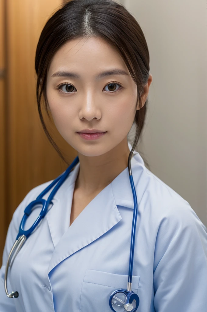 ((Highest quality)), ((masterpiece)), (detailed),Perfect Face,Japanese,Female doctor,White
