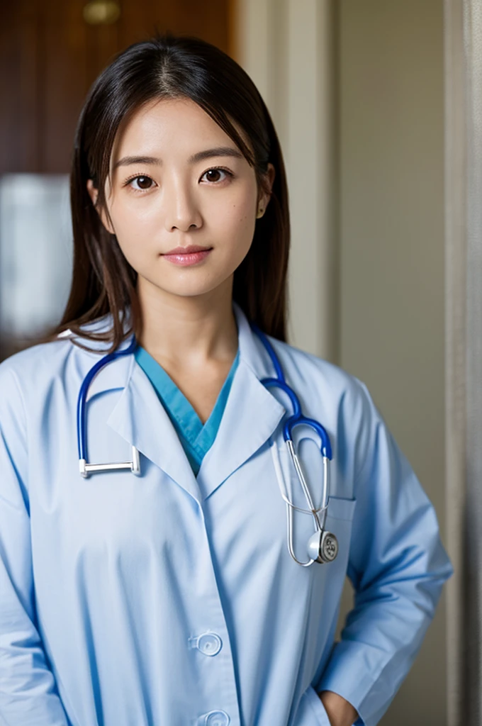((Highest quality)), ((masterpiece)), (detailed),Perfect Face,Japanese,Female doctor,White