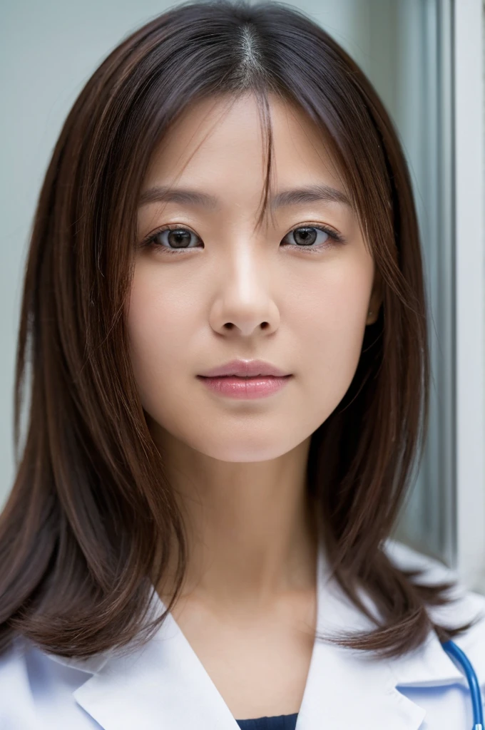 ((Highest quality)), ((masterpiece)), (detailed),Perfect Face,Japanese,Female doctor,White