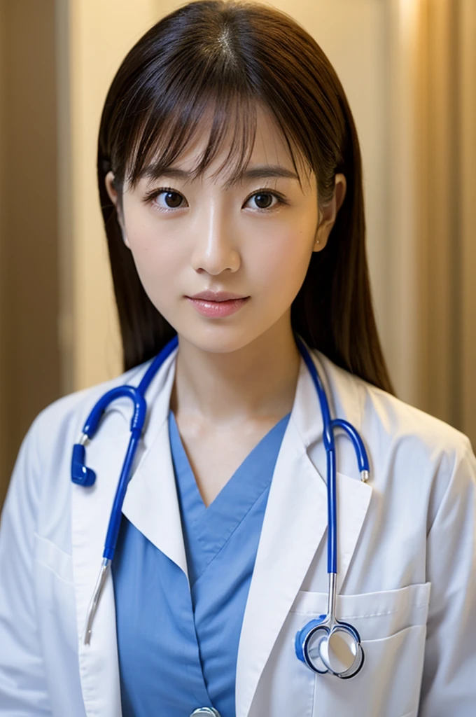 ((Highest quality)), ((masterpiece)), (detailed),Perfect Face,Japanese,Female doctor,White