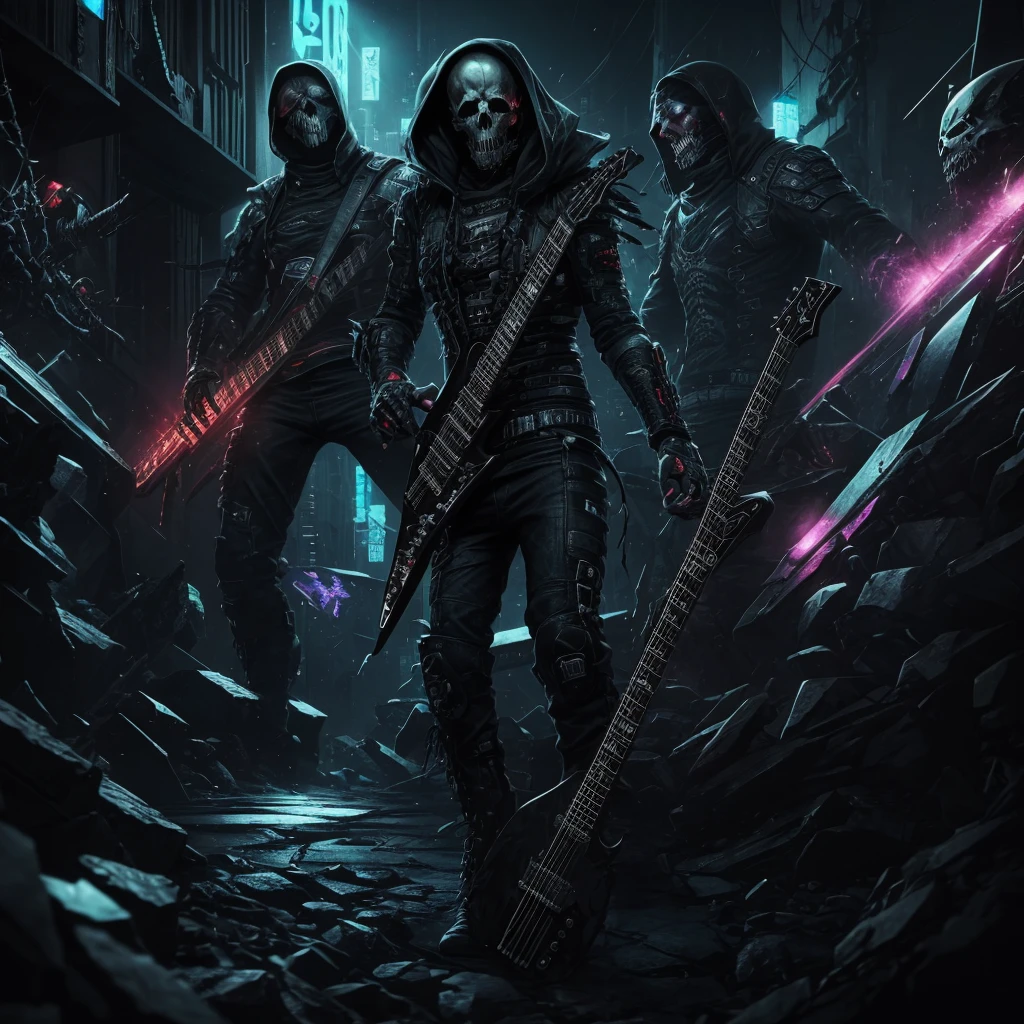 deathcore, cyberpunk, guitar, djent, doom