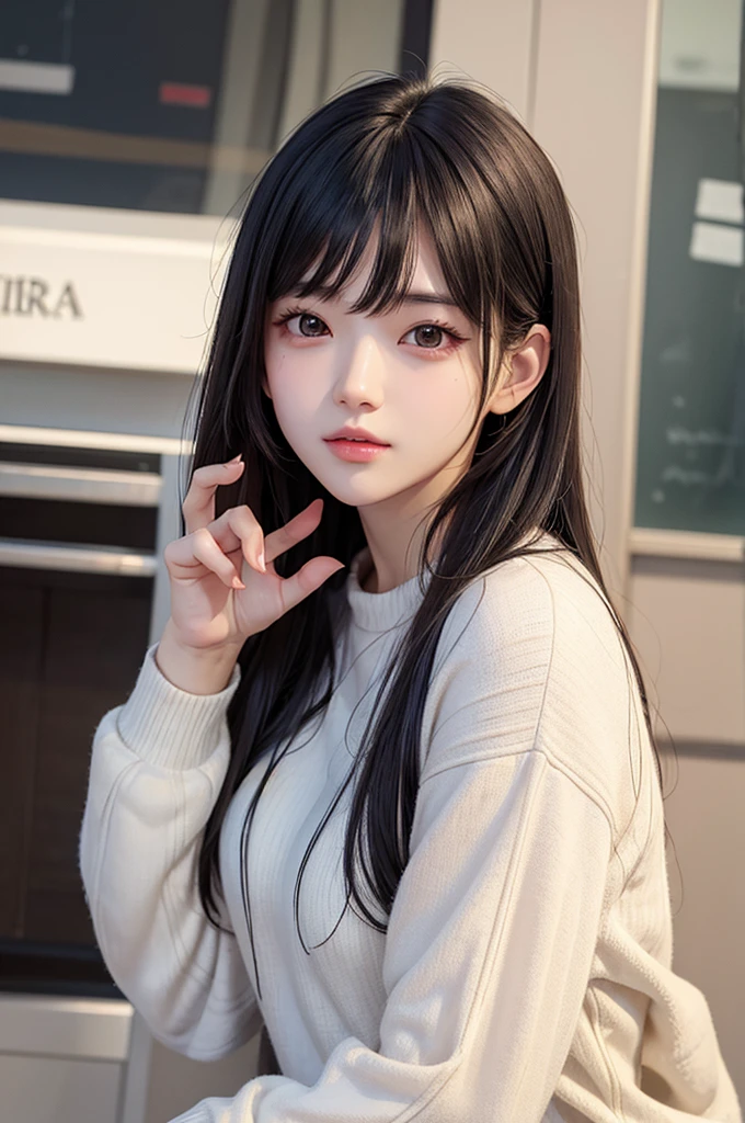 Absurdres, Masterpiece, Best quality, light colors, pastel colors, korean girl from webtoon with Beautiful face , beautiful hair , a character from kdrama, anime eyes, semi casual clothes, masterpiece background, detailed background
