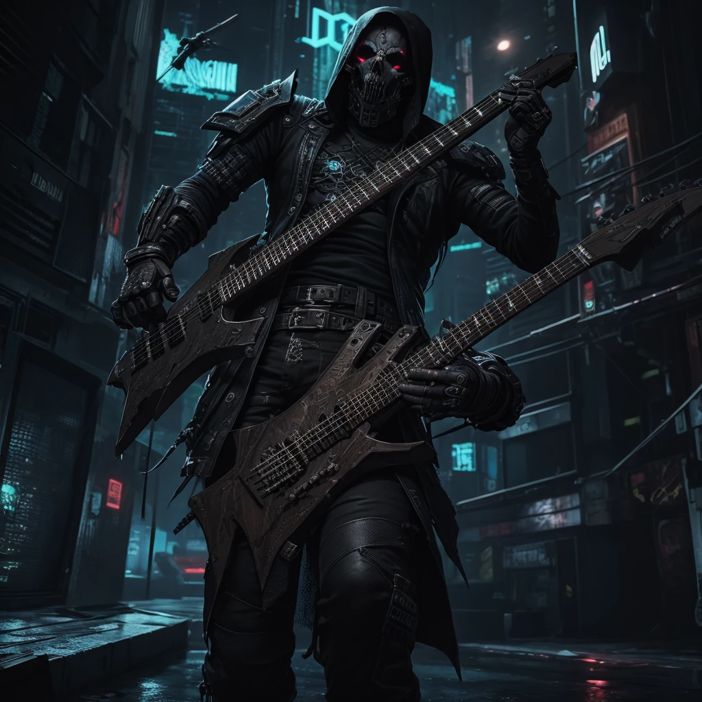 deathcore, cyberpunk, guitar, djent, doom