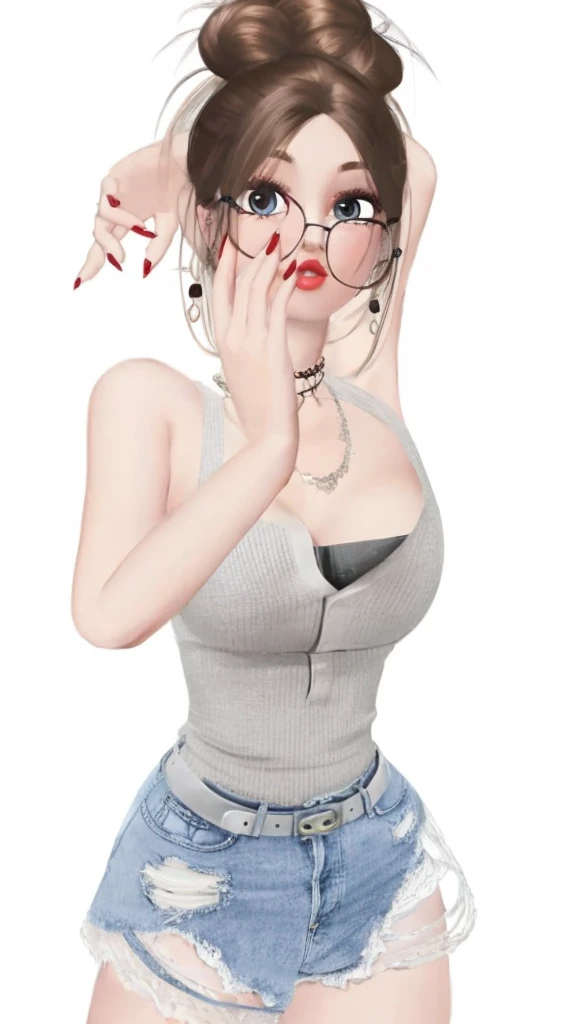1girl in, age19, Solo, Long hair, Colossal , Looking at Viewer, blondehair, Bare shoulders, Brown eyes, jewely, Full body, a necklace, off shoulders, Sweaters, Realistic, A sexy, cabelo liso ondulado, olhos azuis sorriso meigo, fofa gentil corpo inteiro adulta sexy luxo estilo sexy, cabelo loiro com escuro, Dark hair, light brown, dark blonde marrom,roupas curtas , vendedora 
