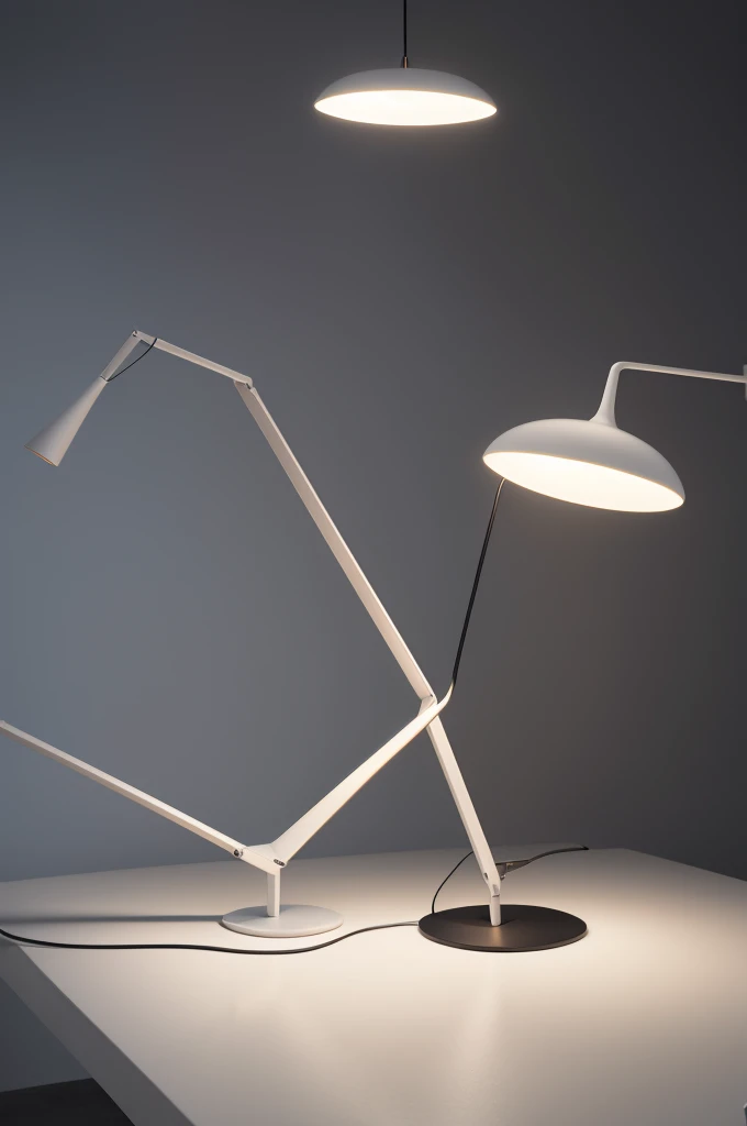 Lamp Design:
Forma: The lamp must have a modern and elegant design, com linhas suaves e futuristas.
Filamento: The lamp filament can be represented as a lightning bolt, symbolizing energy and innovation