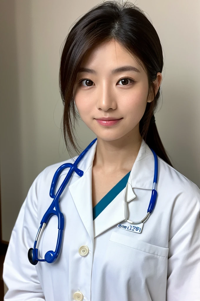 ((Highest quality)), ((masterpiece)), (detailed),Perfect Face,Japanese,Female doctor,White