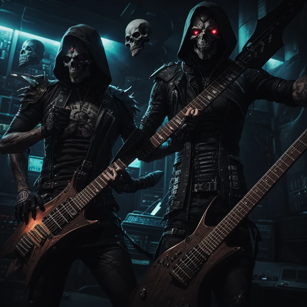 deathcore, cyberpunk, guitar, djent, doom