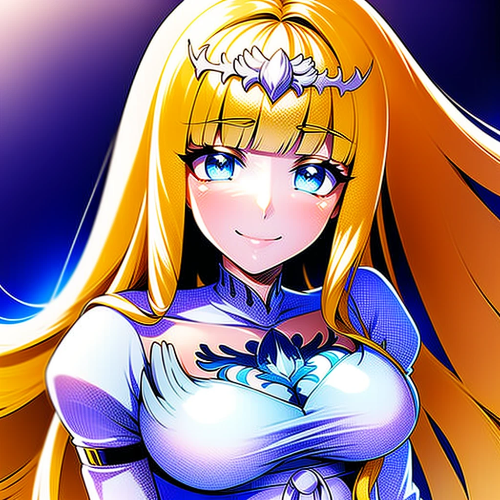 large breasts,show off nipples,official style, {{cure butterfly, hirogaru sky! precure}}, very aesthetic, best quality, intricate, overall detail, 1 girl, blonde hair, pink eyes, pink battle costume, midriff, standing, light smile, simple background, facing the front, looking at viewer, straight-on, close to viewer, cowboy shot, solo focus, intricate, (highly detailed)