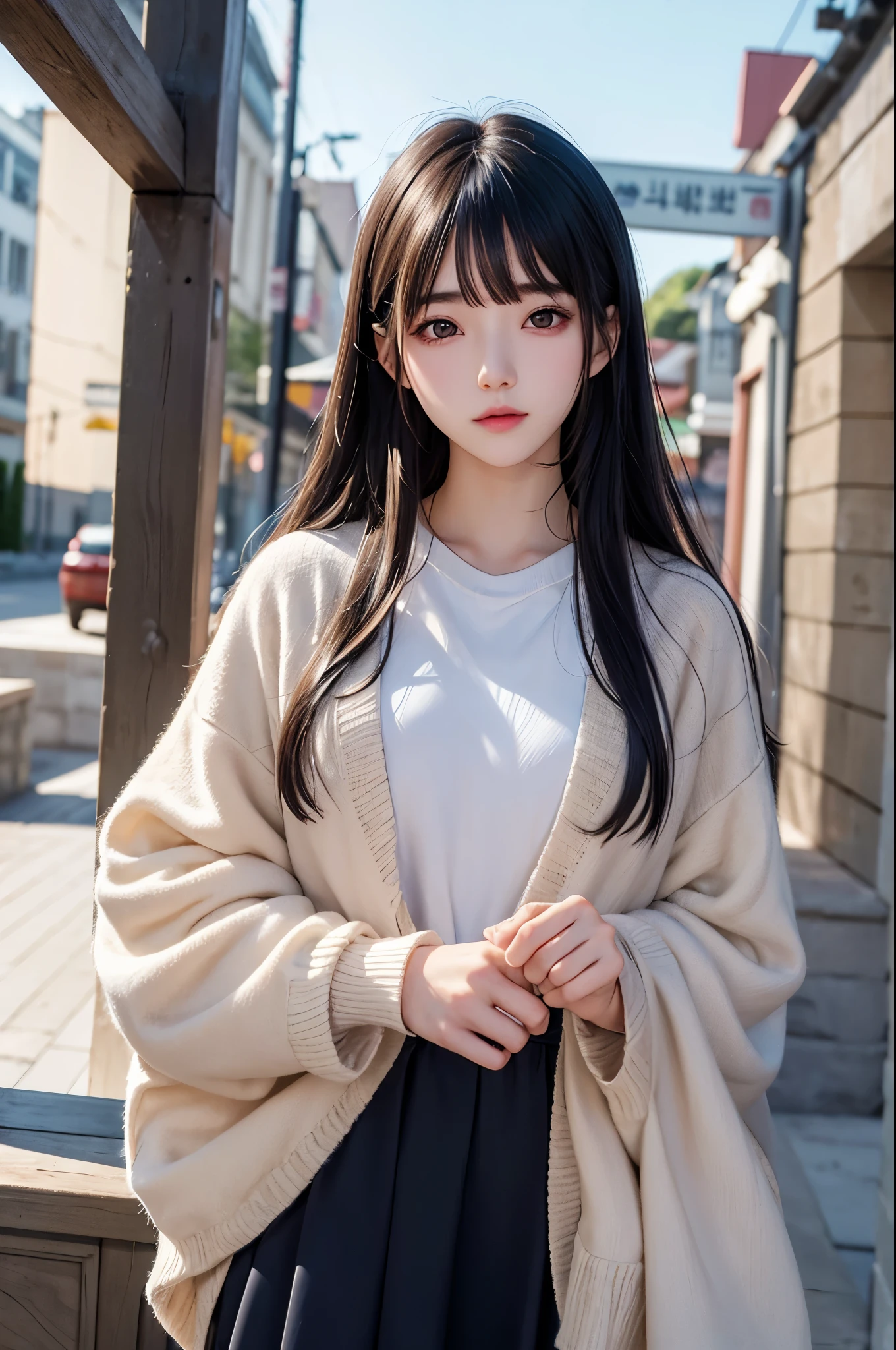 Absurdres, Masterpiece, Best quality, light colors, pastel colors, korean girl from webtoon with Beautiful face , beautiful hair , a character from kdrama, anime eyes, semi casual clothes, masterpiece background, detailed background