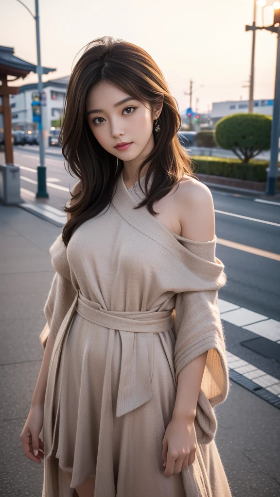 Ultra HD, upscale, first class quality, Super detailed, Reality, 8K, RAW photos, best quality, masterpiece, Attractive girl, pretty girl, Brown hair, Shoulder-Length Layering, Japanese Idol, complicated, fashionable, Women&#39;s shirts, Model posing, Wet