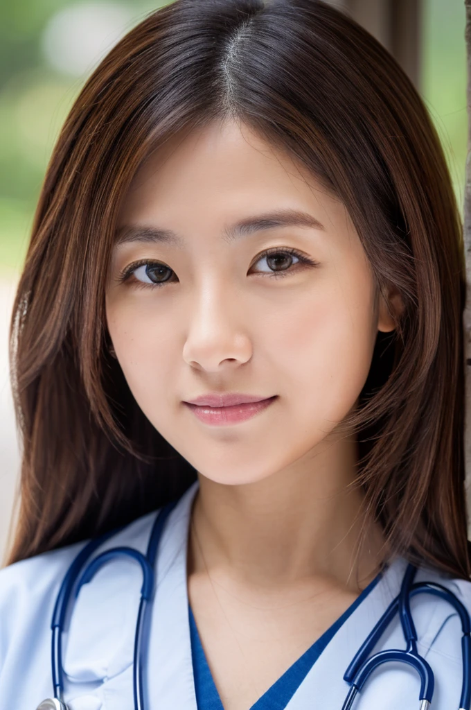 ((Highest quality)), ((masterpiece)), (detailed),Perfect Face,Japanese,Female doctor,White,Female announcer