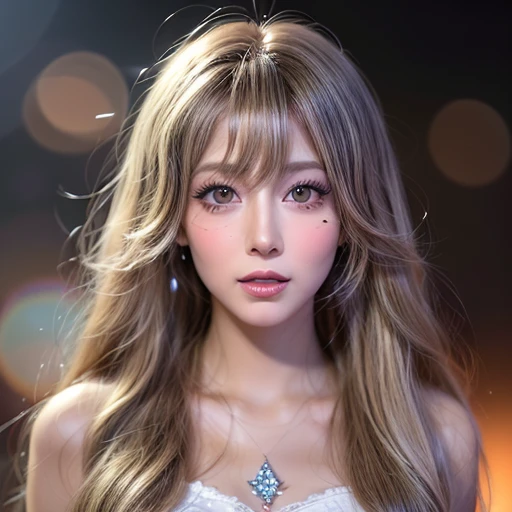NSFW, 8k, High-level, absurd, masterpiece, best quality, primitive, very detailed CG, very detailed wallpaper, perfect lighting, Extremely detailed ((( personifying " Farrah Fawcett Majors " as a Little Girl))), MysticSight, Tyndall effect, Tyndall scattering, (Studio gray background with (Overflowing oodles Dazzling RainbowColorParticles (BokeH))), (RoundlyButts, ThighGap), (Exposed:0.4), (Assfocus with looking ahead) BREAK  (Acutance:0.88), (NOGIZAKA face variations) Extremely Detailed very KAWAII face variations, perfect ???????, Childish, CaptivatingGaze ElaboratePupils detailed Eyes with (sparkling highlights:1.28), (Voluminous LongEyelashes、GlossyRED Lips with beautiful details, RosyCheeks, Radiant PearlSkin with Transparency . { (Dynamic LifeLike expressions:1.4) | :d) }, (large eyes:-1) .