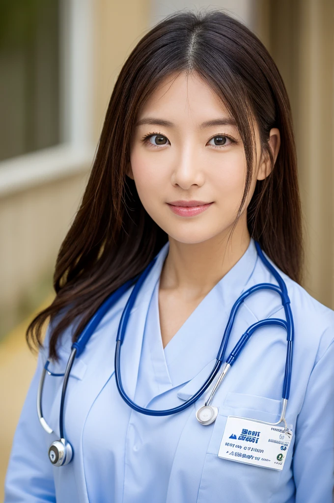 ((Highest quality)), ((masterpiece)), (detailed),Perfect Face,Japanese,Female doctor,White,Female announcer