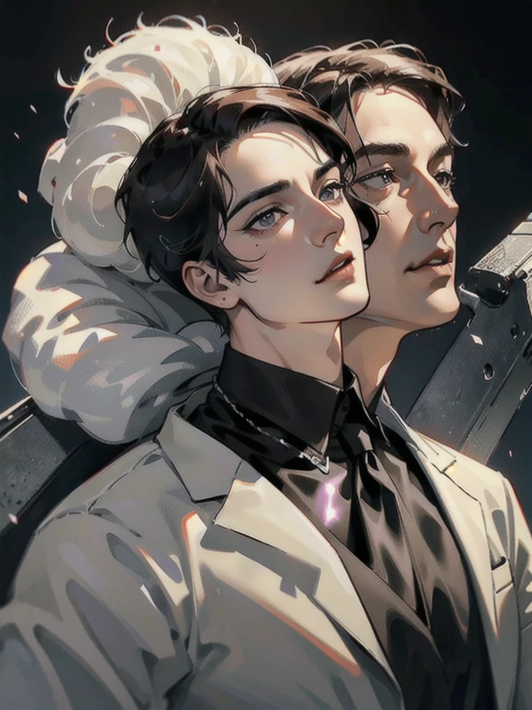 a 40 year old man with red short hair, grey eyes, moles all over the face, wearing an official uniform, masculine, teacher, best quality, 8k, highres, masterpiece, ultra-detailed, realistic, photorealistic, studio lighting, extreme detail description, professional, vivid colors