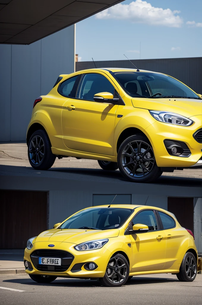Um ford ka amarelo