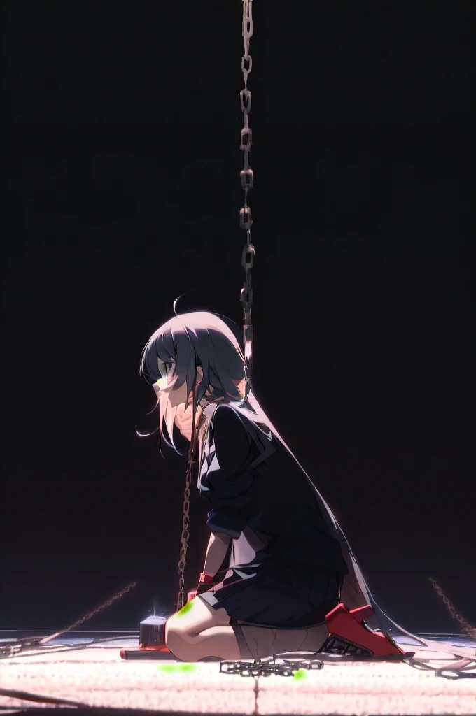 anime girl kneeling on the ground with a chain around her neck, anime wallaper, zerochan art, holding a sword on her shoulder, she is holding a sword, gapmoe yandere grimdark, hd anime wallaper, badass anime 8 k, 4k anime wallpaper, anime art wallpaper 8 k, zerochan, 4 k manga wallpaper, anime wallpaper