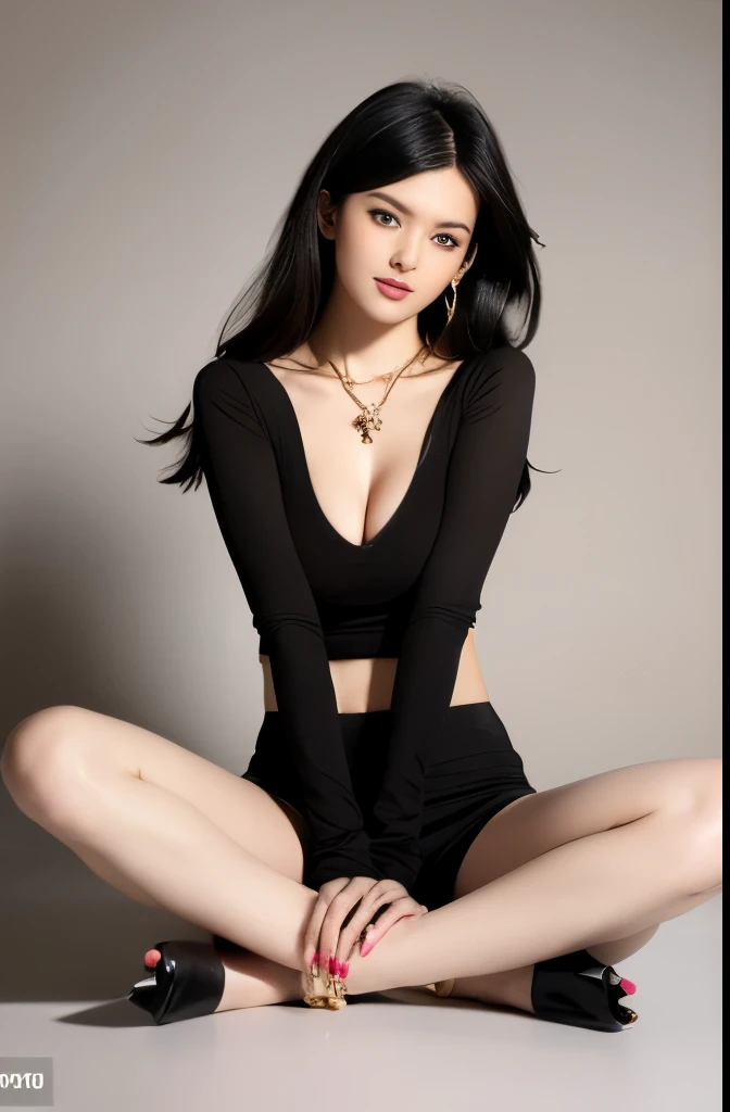 (masterpiece:1.3), (8 thousand, realistic, RAW photos, best quality: 1.4), (1 woman),(sheer silk blouse), (short skirt), (양다리에 짙은색 매우 투명한 realistic 스타킹신고), ( wearing Very sexy transparent Ultra-realistic thighhighs), (Stockings on both legs), (Stockings on both legs),  (Wearing high heels on both feet), (Wearing high heels on both feet), (Wearing high heels on both feet),  (very sexy), (full body shot), (Sitting on a chair), (Beautiful makeover), (realistic 얼굴), (very beautiful body) , (very beautiful face), (long eyelashes), (double eyelid), (very beautiful eyes), (big bust) , (Strong body through exercise), (beautiful abs), (Beautiful heaps), (tall),  (black hair. parted, long hair:1.3), (아름다운 parted스타일), (realistic eyes), (really beautiful and delicate eyes), (realistic skin), (beautiful skin), (absurd), (attractive), (ultra high resolution), (extremely realistic), (very detailed), (golden ratio), (Two long, realistic and beautiful legs), (realistic 팔), (necklace), (earring),(beautiful nails manicure), (So beautiful and sexy)