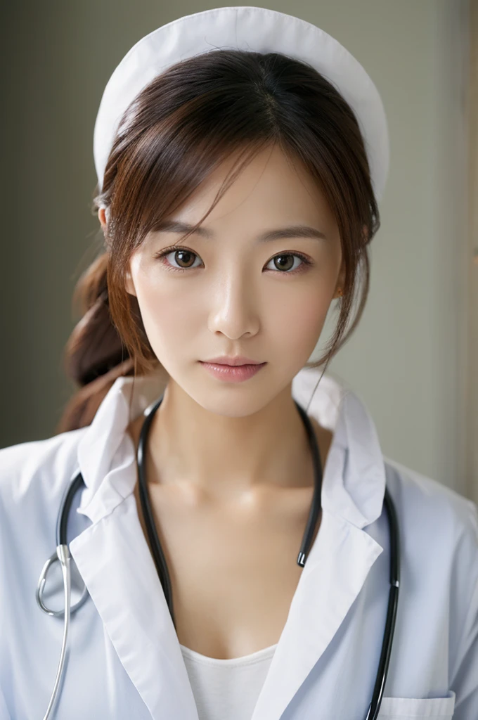 ((Highest quality)), ((masterpiece)), (detailed),Perfect Face,Japanese,Female doctor,White
